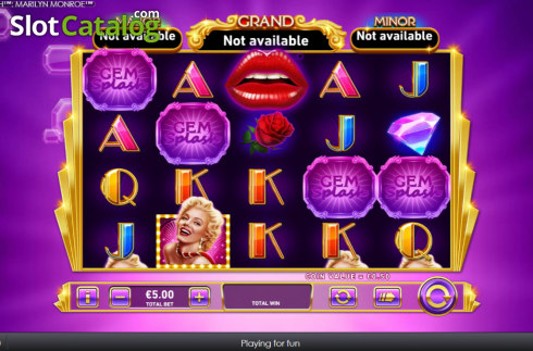 Скрин2. Gem Splash Marilyn Monroe слот
