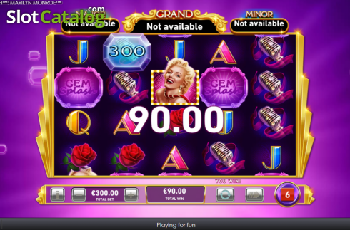Скрин3. Gem Splash Marilyn Monroe слот