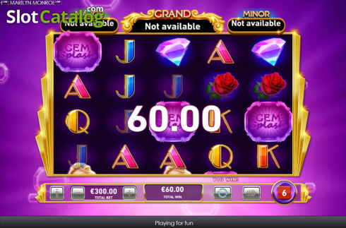 Скрин5. Gem Splash Marilyn Monroe слот
