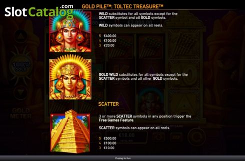 Скрин8. Gold Pile Toltec Treasure слот