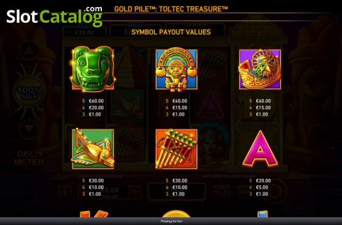 Скрин9. Gold Pile Toltec Treasure слот