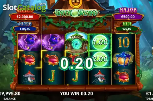 Скрин3. Fire Blaze: Green Wizard слот