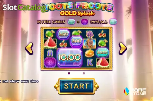 Скрин2. Gold Splash: Toots Froots слот