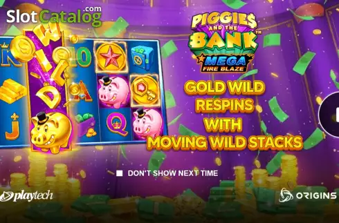 Скрин2. Piggies And The Bank Mega Fire Blaze слот
