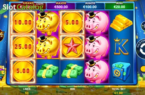 Скрин3. Piggies And The Bank Mega Fire Blaze слот