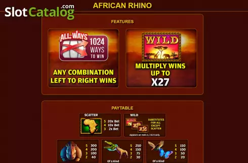 Скрин5. African Rhino слот