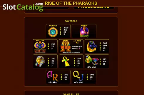 Скрин6. Rise of the Pharaohs (Ready Play Gaming) слот