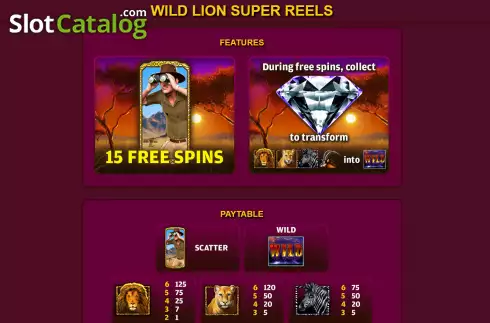 Скрин5. Wild Lion Super Reels слот