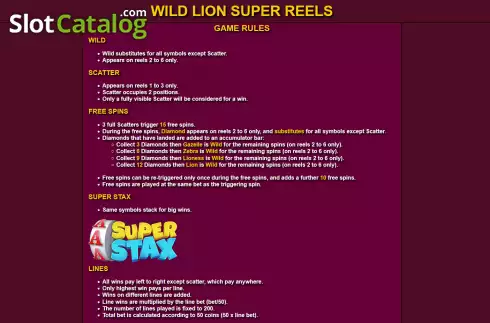 Скрин7. Wild Lion Super Reels слот