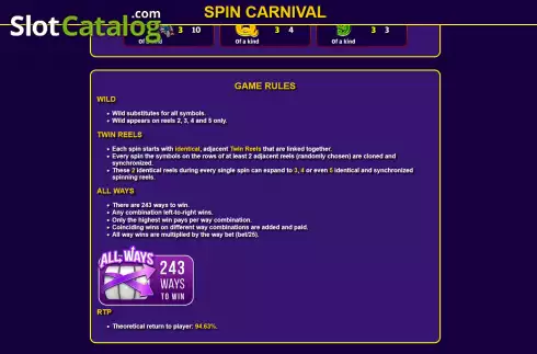 Скрин7. Spin Carnival слот