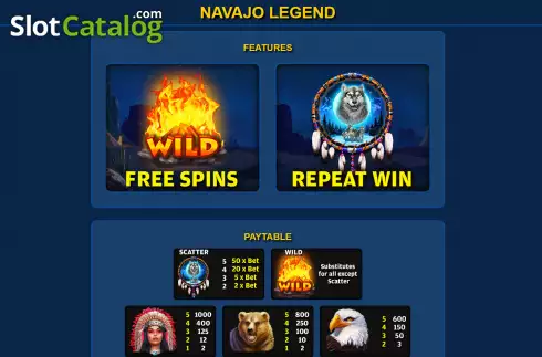 Скрин5. Navajo Legend слот
