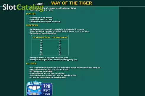 Скрин7. Way of the Tiger (Ready Play Gaming) слот