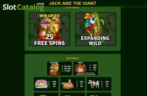 Скрин6. Jack and the Giant слот