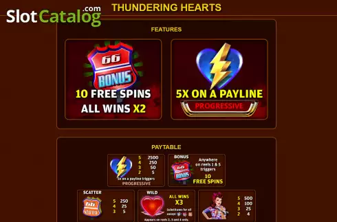 Скрин5. Thundering Hearts слот