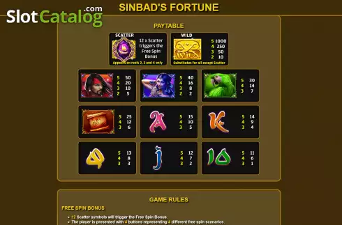 Скрин6. Sinbads Fortune слот