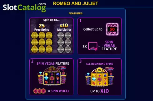 Скрин5. Romeo and Juliet (Ready Play Gaming) слот