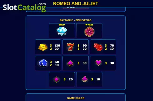 Скрин7. Romeo and Juliet (Ready Play Gaming) слот