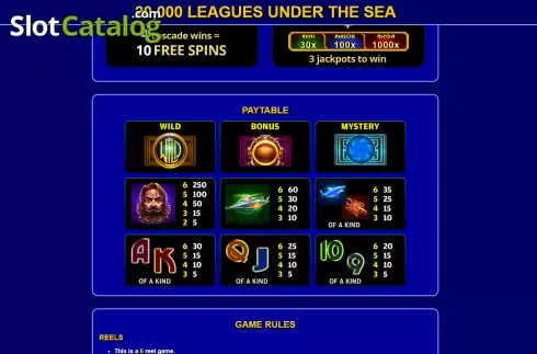 Скрин6. 20000 Leagues Under The Sea (Ready Play Gaming) слот