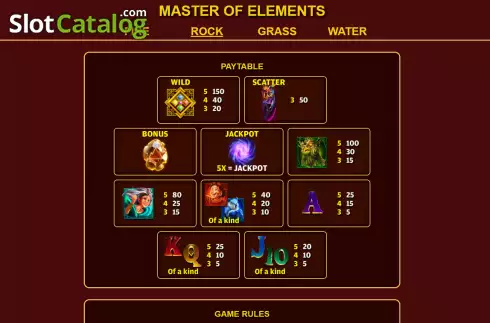 Скрин7. Master of Elements слот