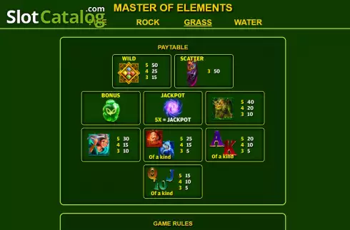 Скрин8. Master of Elements слот