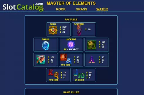 Скрин9. Master of Elements слот