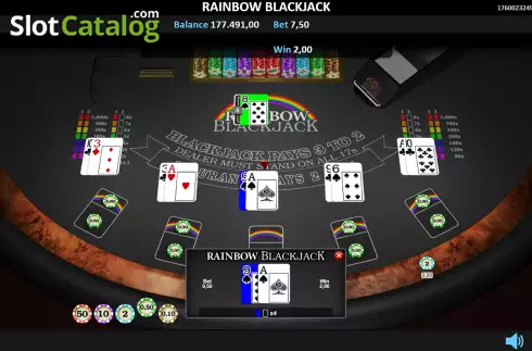 Скрин5. Rainbow Blackjack слот