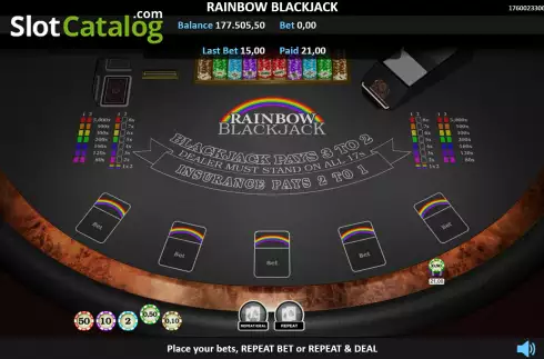Скрин6. Rainbow Blackjack слот