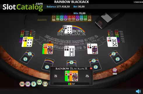 Скрин7. Rainbow Blackjack слот