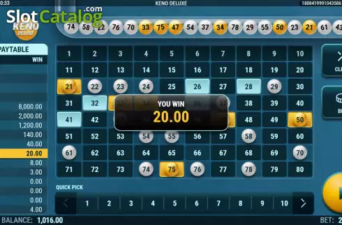 Скрин4. Keno Deluxe слот