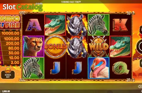 Скрин2. 9 Rhino Fast Fire слот
