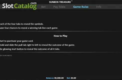 Скрин8. Sunken Treasure Pull Tab слот