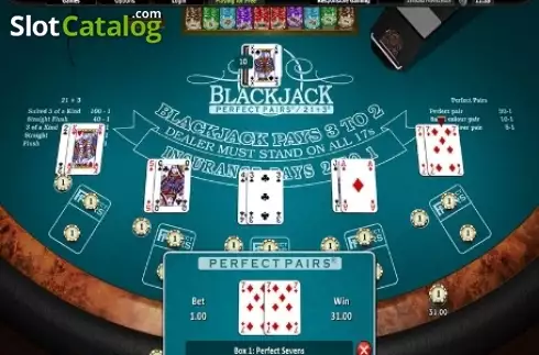 Скрин4. Blackjack Perfect Pairs / 21+3 слот
