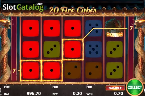 Скрин3. 20 Fire Cubes слот