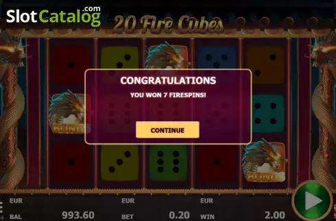 Скрин6. 20 Fire Cubes слот