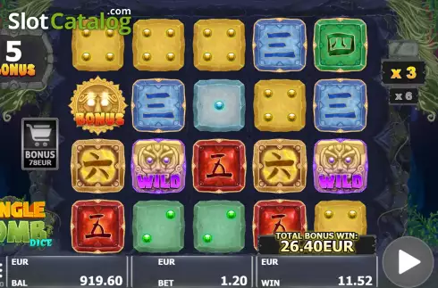 Скрин7. Jungle Tomb Dice слот