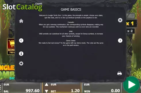Скрин9. Jungle Tomb Dice слот