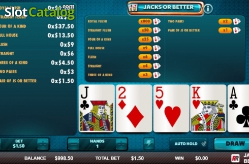 Скрин3. Jacks or Better (Red Rake) слот