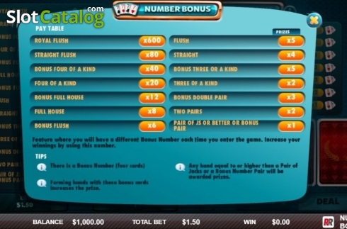 Скрин2. Number Bonus слот