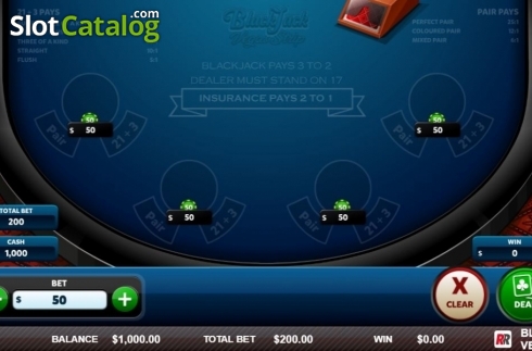 Скрин2. Blackjack Vegas Strip (Red Rake) слот