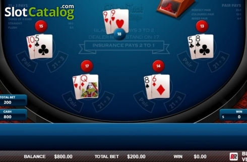 Скрин4. Blackjack Vegas Strip (Red Rake) слот