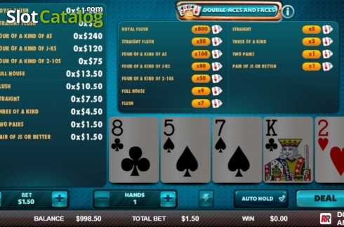 Скрин3. Double Aces & Faces (Red Rake) слот