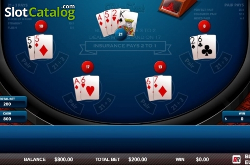 Скрин4. Blackjack European (Red Rake) слот