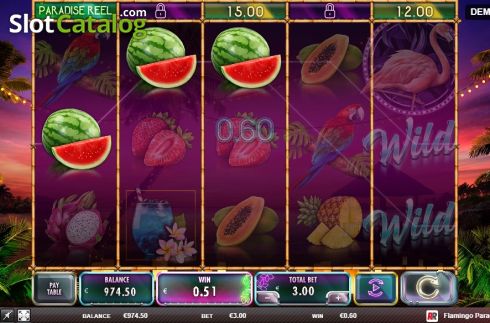 Скрин5. Flamingo Paradise слот
