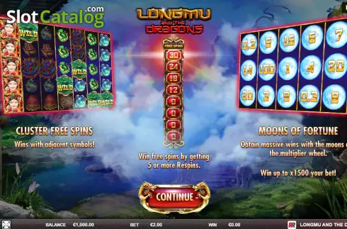 Скрин2. Longmu and The Dragons слот