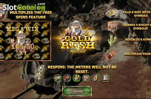 Скрин2. Gold Rush Riches слот