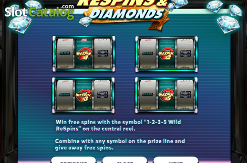 Скрин6. Respins & Diamonds слот