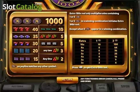 Скрин4. Extra 100x слот