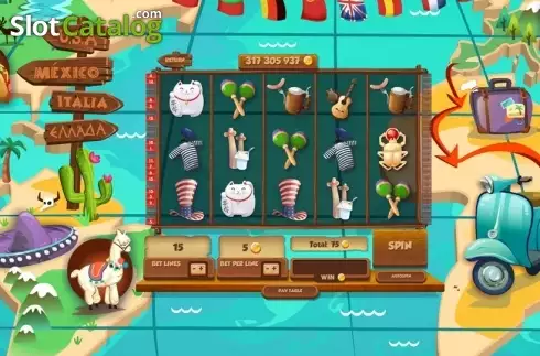 Скрин2. Around the World (Red Rake) слот