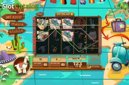Скрин3. Around the World (Red Rake) слот