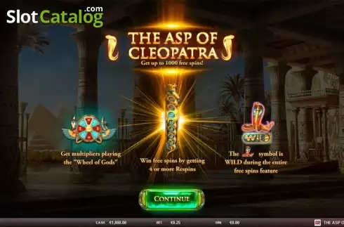 Скрин3. The Asp of Cleopatra слот